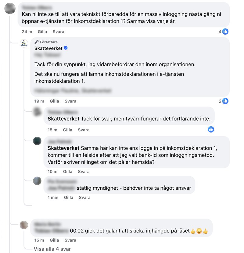 Foto: Skärmavbild Skatteverket Facebook Foto: Skärmavbild Skatteverket Facebook